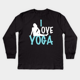 I Love Yoga Kids Long Sleeve T-Shirt